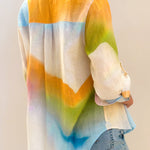 Back of Pastel Dream Boyfriend Linen Shirt