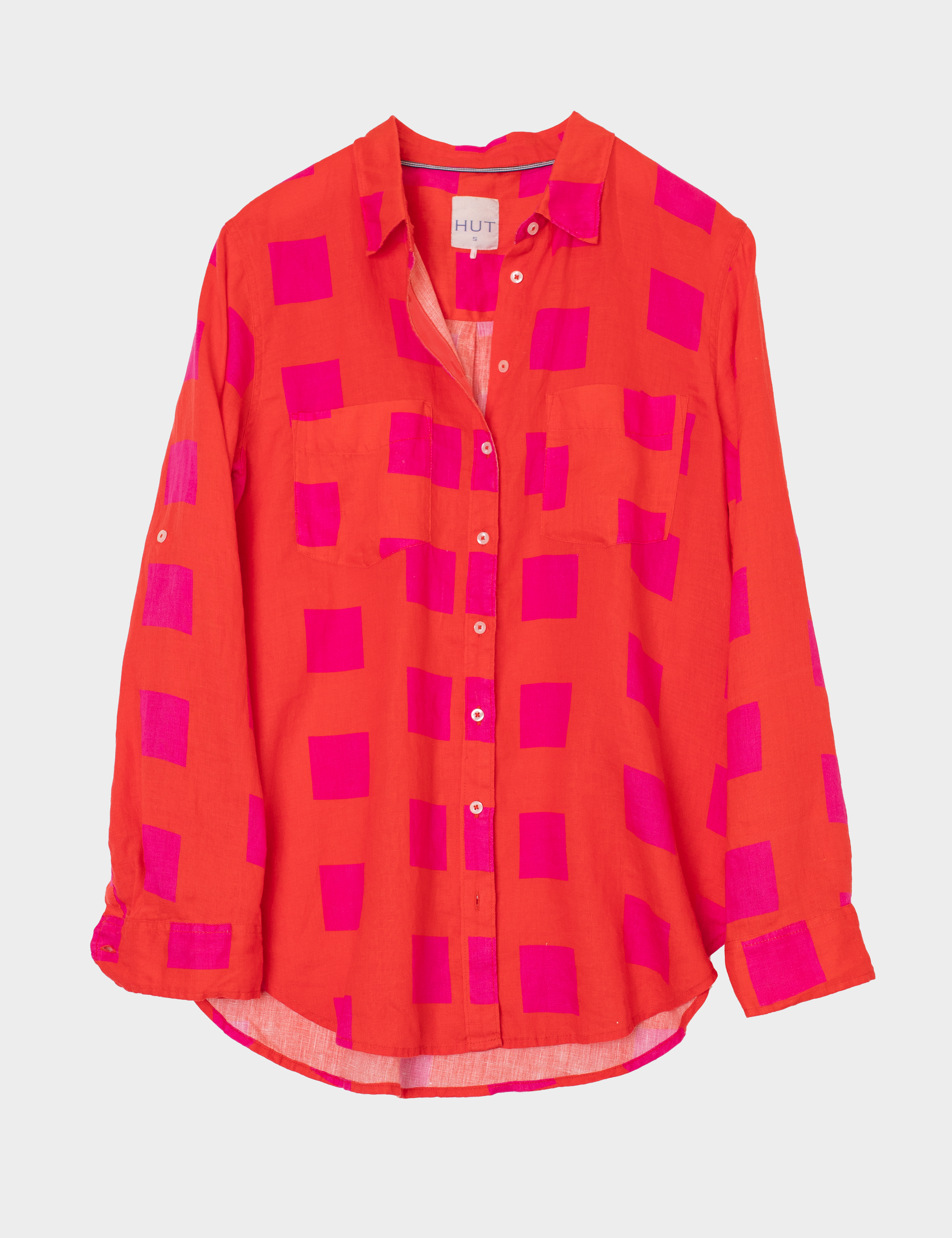 Tequila Sunrise Boyfriend Linen Shirt