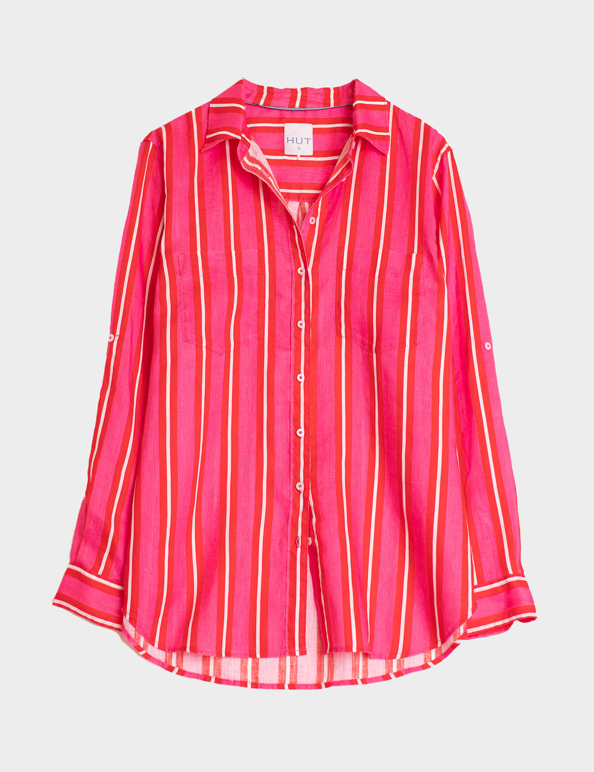 Making Me Blush Boyfriend Linen Shirt