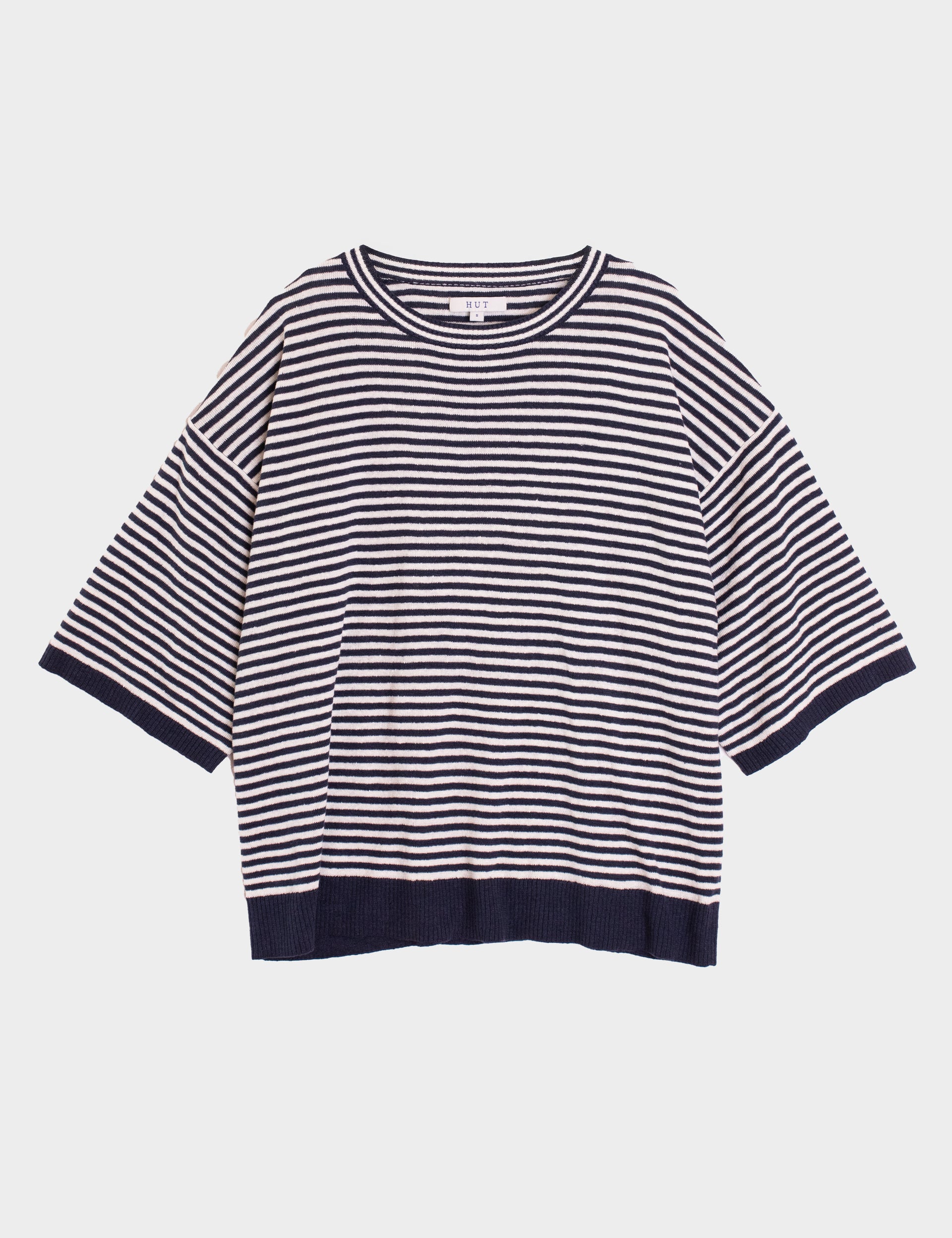 Coastline Linen Navy Stripe Knit