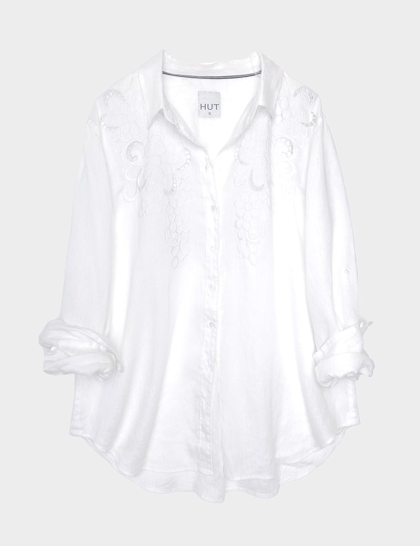Summer In Biarritz White Boyfriend Linen Shirt